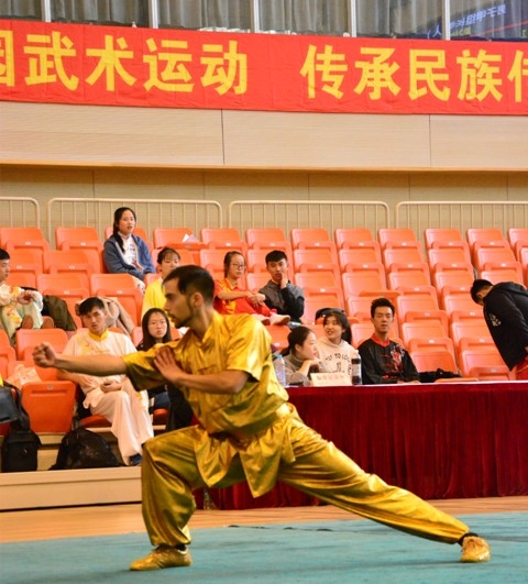袁超在“2017年上海市大学生武术锦标赛”中蝉联男子长拳冠军 袁超在“2017年上海市大学生武术锦标赛”中蝉联男子长拳冠军