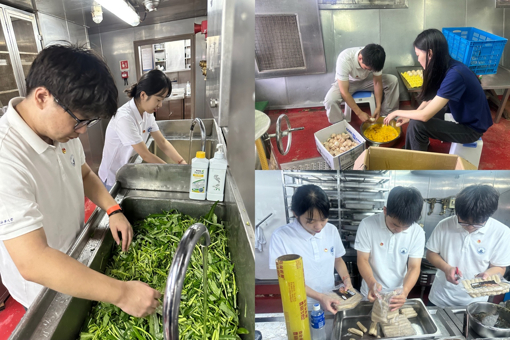 试航师生参与帮厨劳动教育