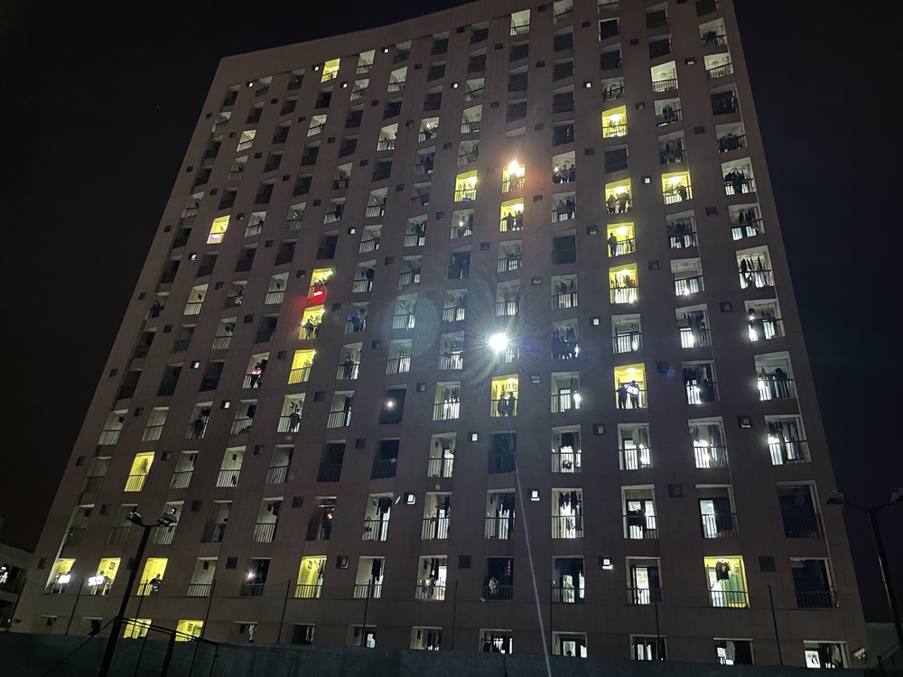 阳台音乐会现场