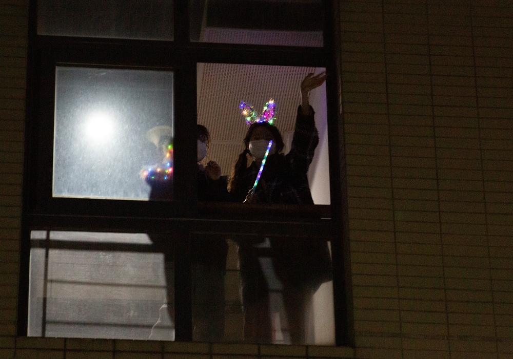 阳台音乐会现场