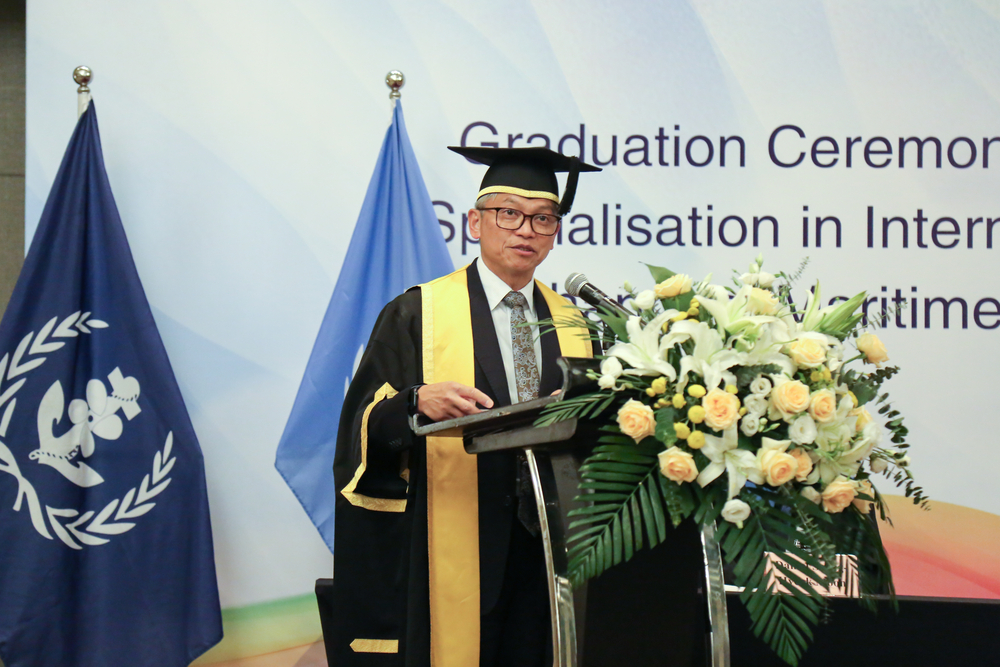 20240724010500916700.jpg 世界海事大学校长小马克西莫•梅西亚致辞