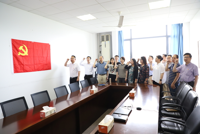 文理学院、徐悲鸿艺术学院在集中收看现场重温入党誓词
