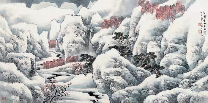 冬 2015年 纸本设色 68.2×137.4cm 冬 2015年 纸本设色 68.2×137.4cm