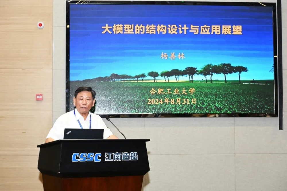 中国工程院院士、合肥工业大学杨善林教授作主旨报告