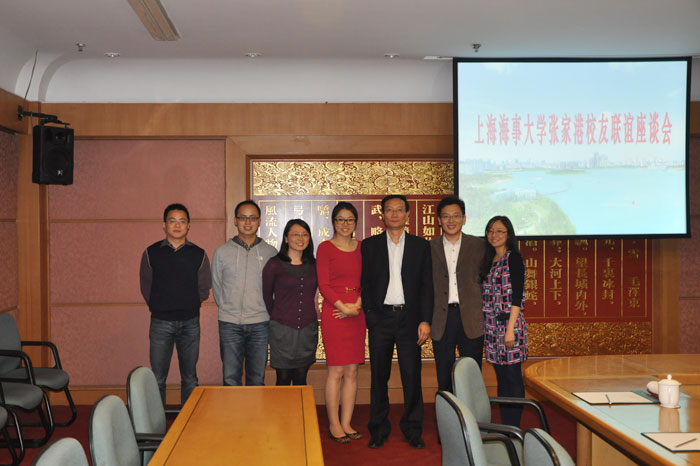 黄有方校长和张家港部分青年校友合影