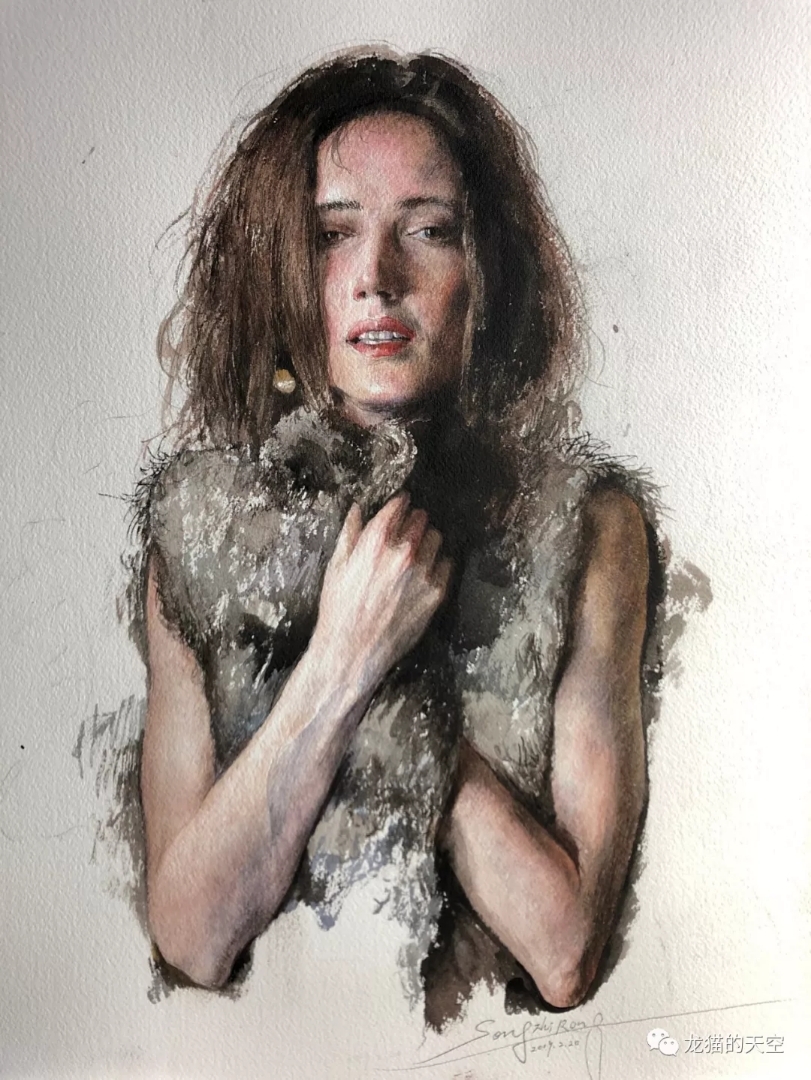 《莎乐美》——纸面水彩