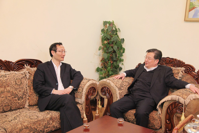与天津港集团郑庆跃总裁交流