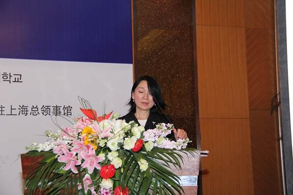 上海国际航运研究中心航运金融研究所常务副所长甘爱平教授发表演讲：中国船舶金融市场现状、展望和中韩合作方案